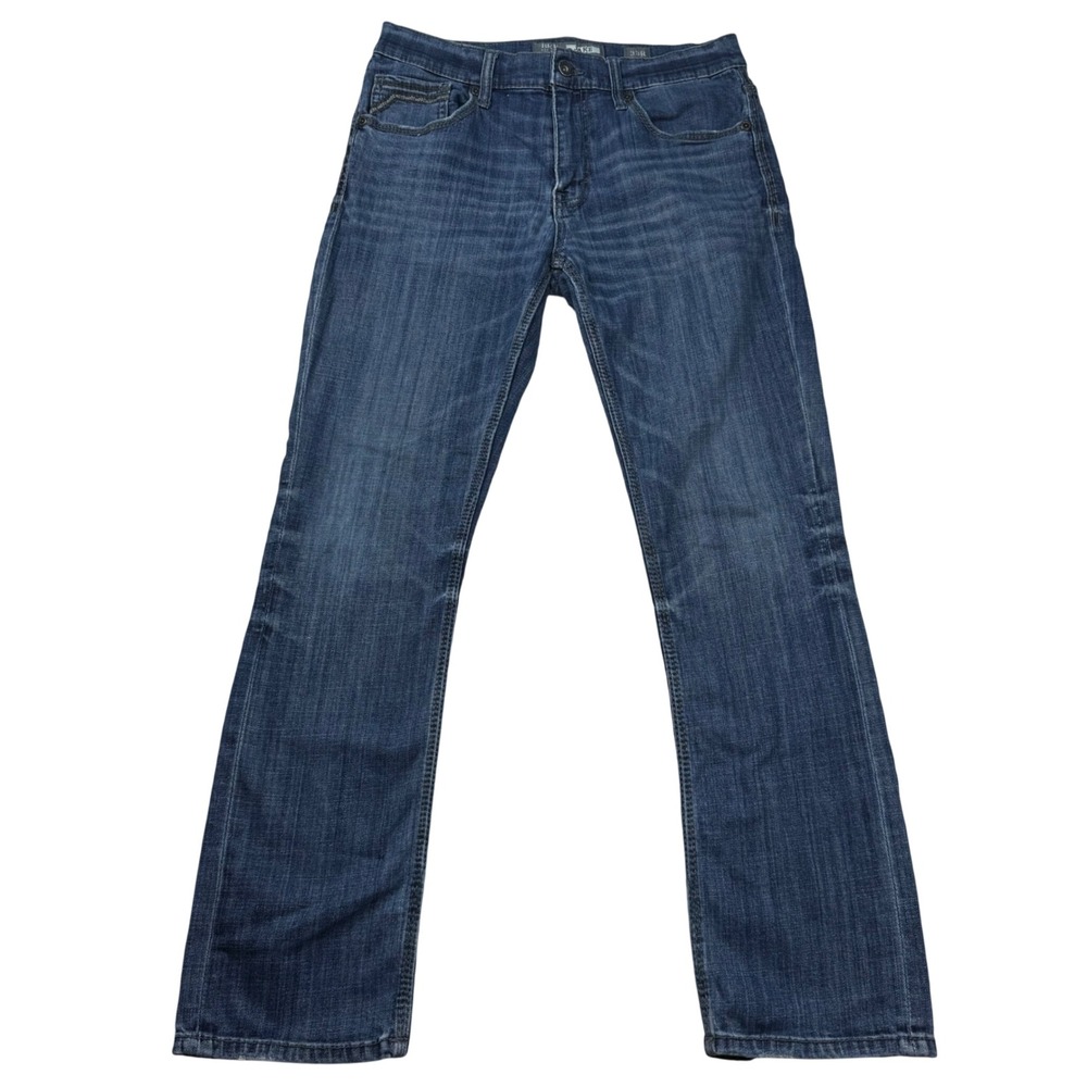 BKE Jake Straight Leg Jeans Men 33R Medium Wash Blue Denim Stretch Pants 33x31.5